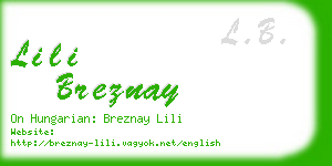 lili breznay business card